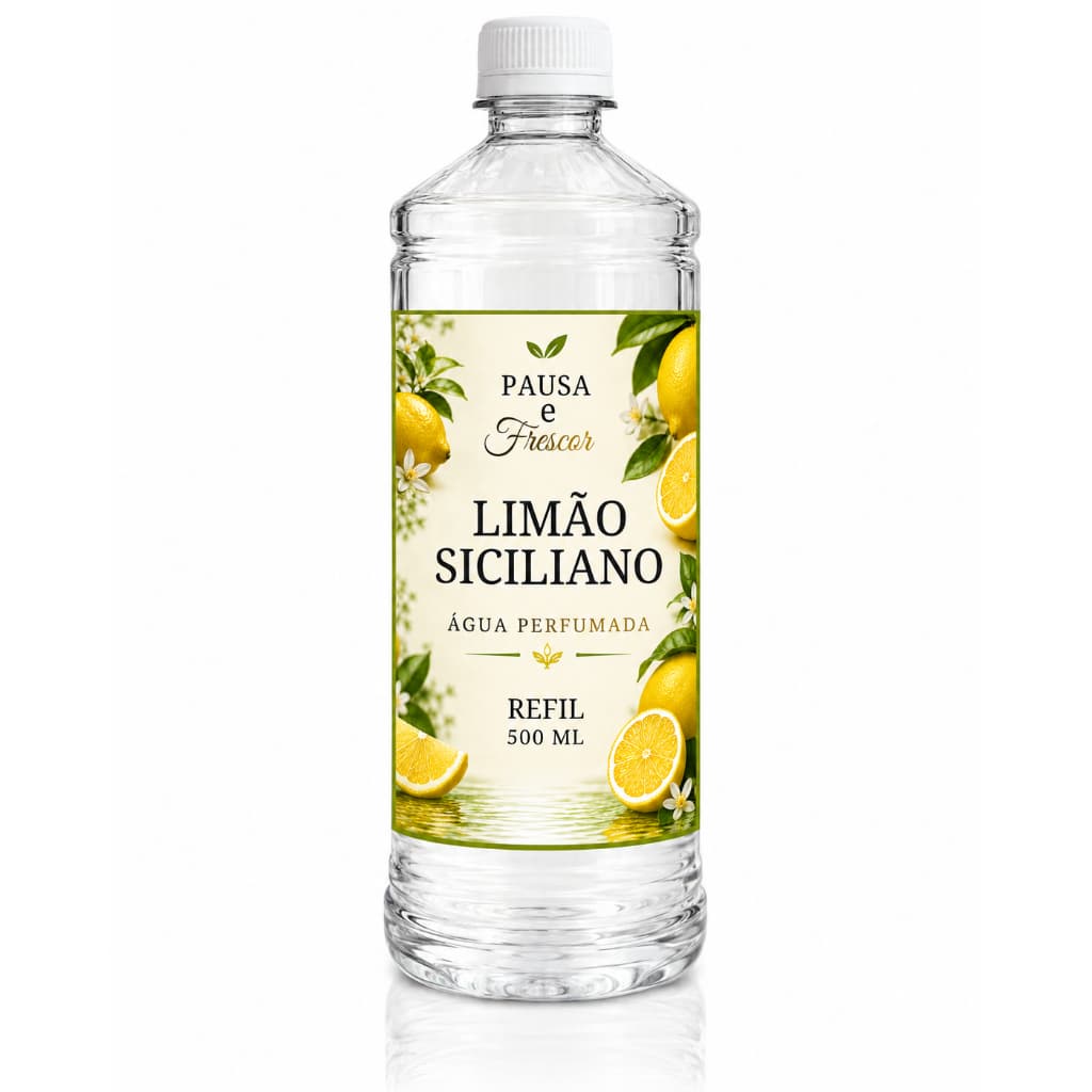 Água Perfumada Limão Siciliano  para Tecidos Roupas  Ambiente 500 ml Aromatizador de Ambiente