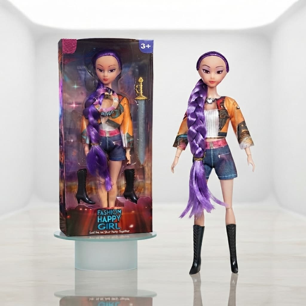 Boneca Guerreira Do K-Pop Musical Articulada 30Cm Guerreiras Demon Hunters Do K-Pop Grande Rumi