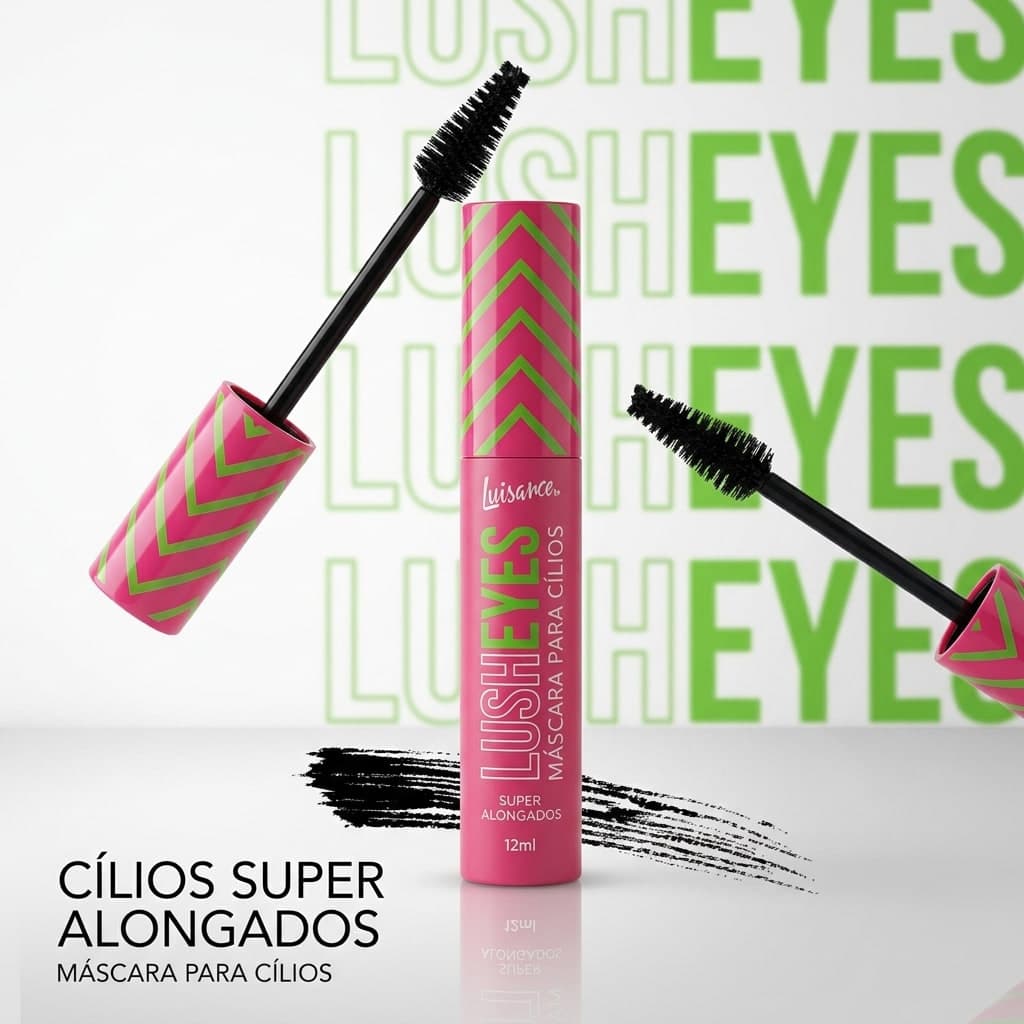 Máscara para Cílios Lush Eyes 12ml Luisance Efeito Super Alongador