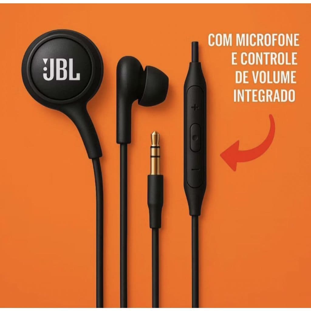 Fone De Ouvido Com Fio Reforçado Alta Qualidade
