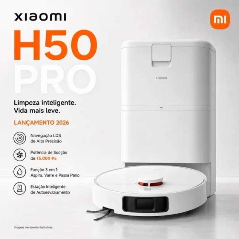 Robô Aspirador H50 Pro Xiaomi 110/220v Novo✅