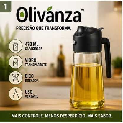 Galheteiro Azeite Vinagre 470ml Vidro com Bico Dosador Dispenser para Óleo Molhos Cozinha