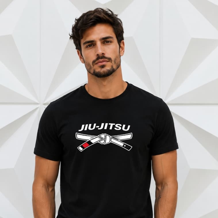 Camiseta Jiu Jitsu BJJ Faixa Branca Lutador Oss Artes Marciais Masculina Feminina