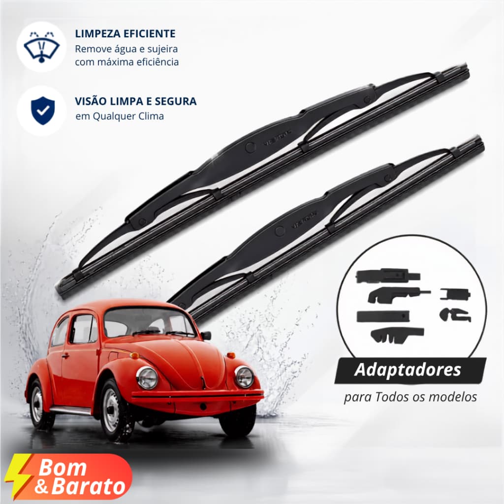 Palheta Limpador Para-brisa 10,5" Fusca 75/96 - PAR