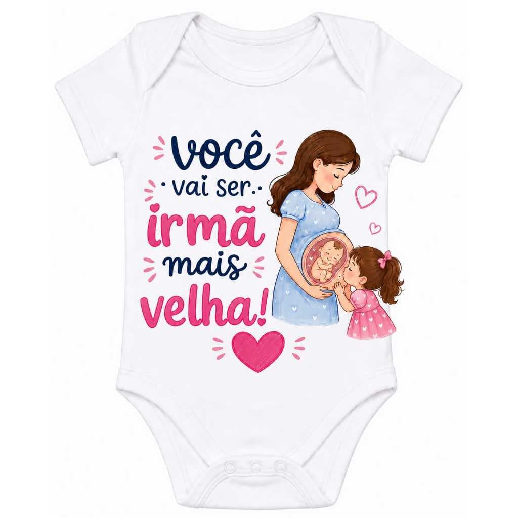 Body Para Bebê Você Vai Ser Irmão / Irmã Mais Velho