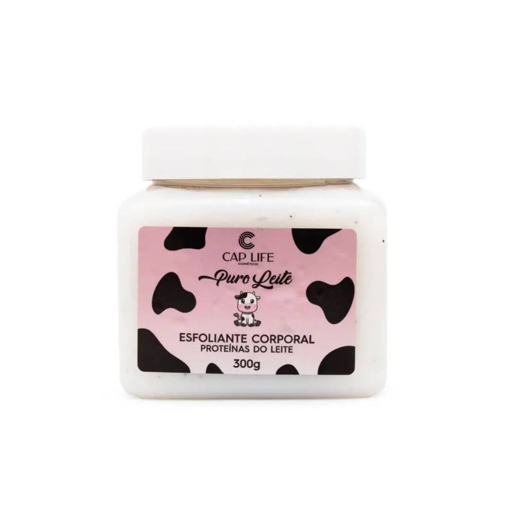 Esfoliante Corporal Puro Leite 300g Cap Life - Body Scrub com Proteínas do Leite