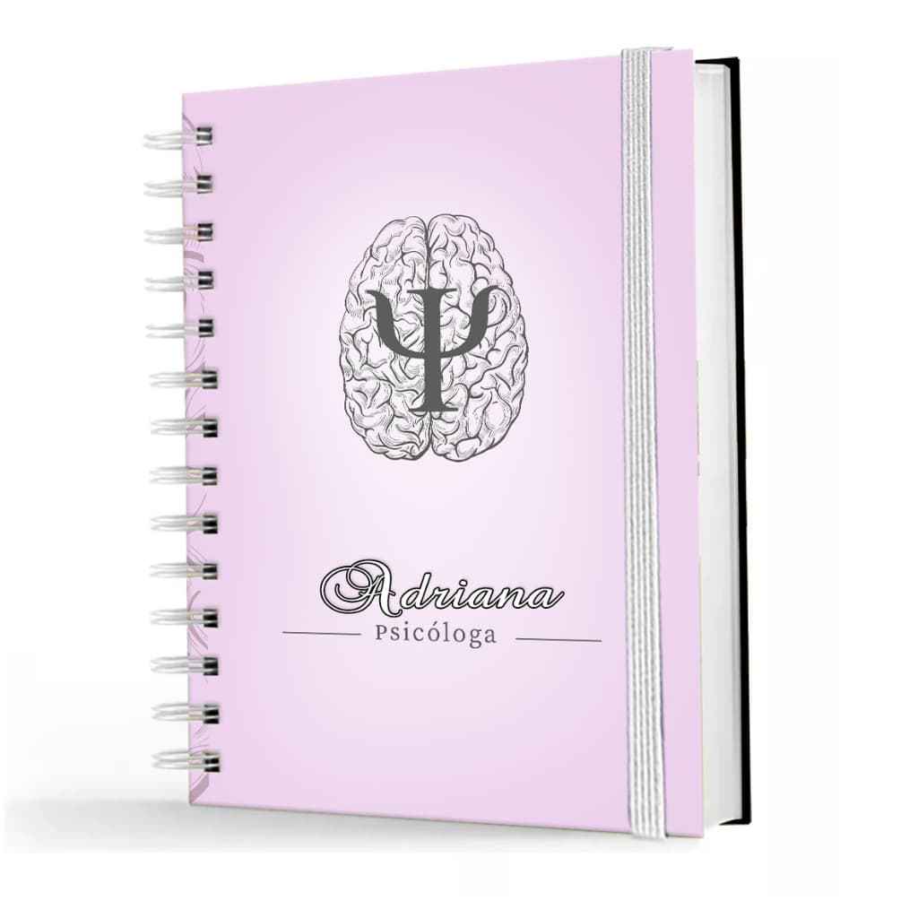 Agenda Planner Executivo Psicologia 2027 A5 Personalizada | 1 Dia Por Página | Capa Dura