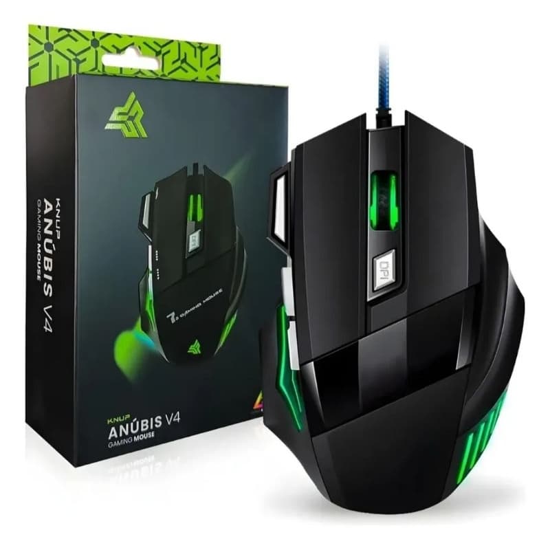Mouse Gamer KNUP ANÚBIS V4 Mouse Gamer Com Fio