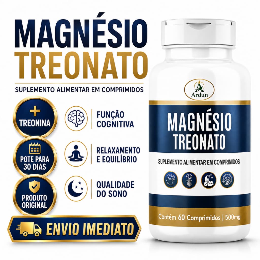 Magnésio de Treonato treonina 60 comp. ORIGINAL PROMOÇÃO ENVIO IMEDIATO