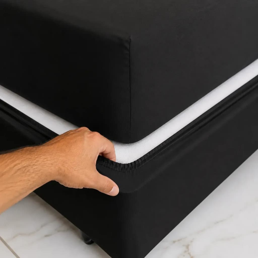 LANÇAMENTO | Saia Box Queen Micropercal Premium Elástico Duplo Total 1un