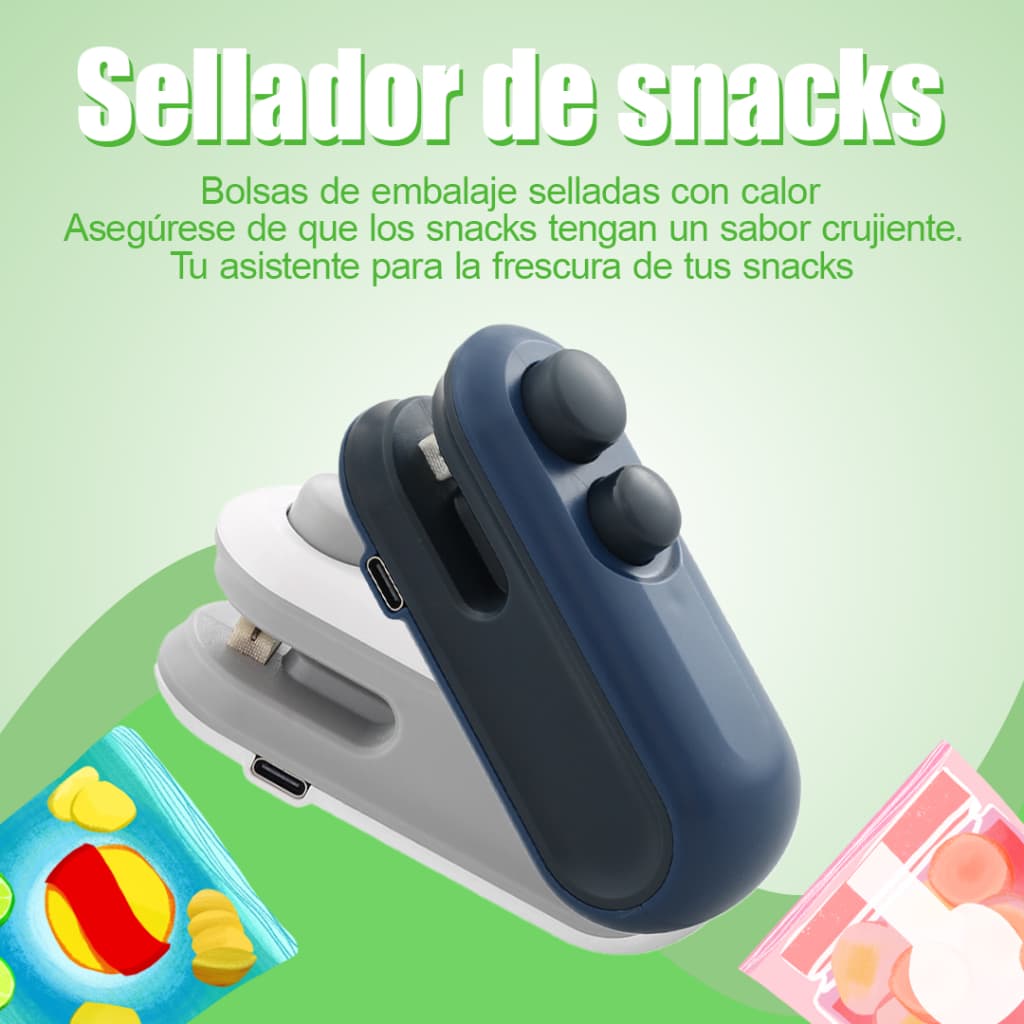 Mini Seladora de Plástico Sem Fio - Compacta, Portátil e Recarregável