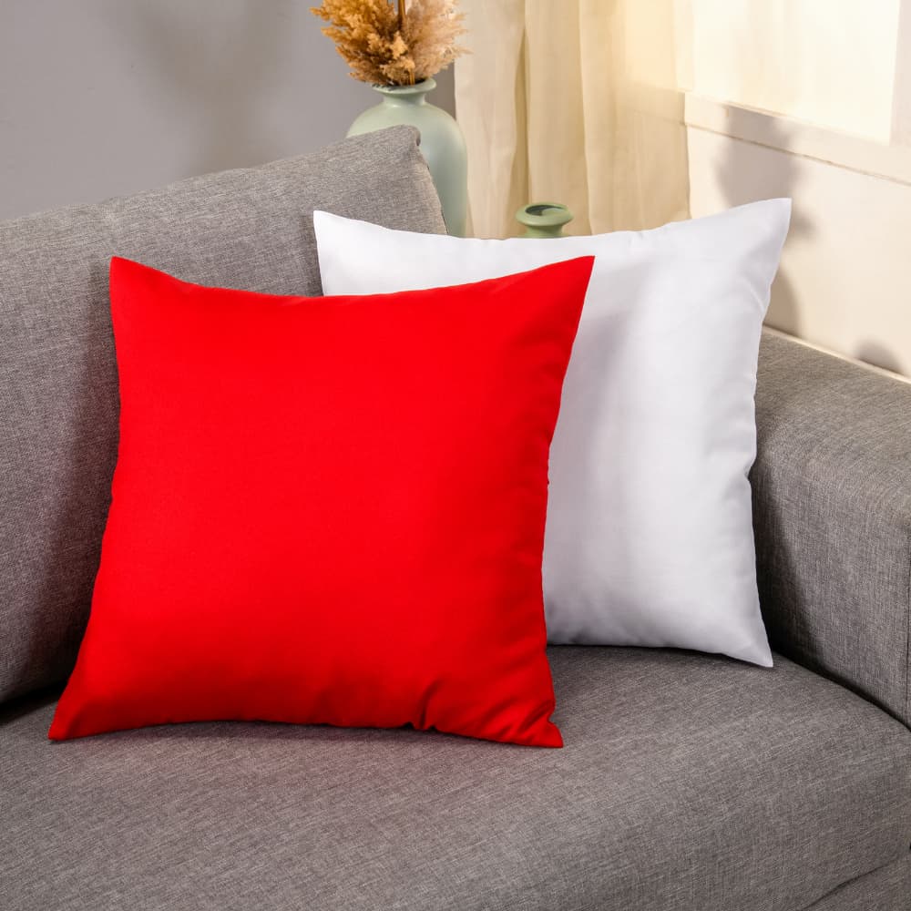 Capa de Almofada Natal Lisa 45x45cm com Zíper Decoração Natalina Sofá Cama Poltrona