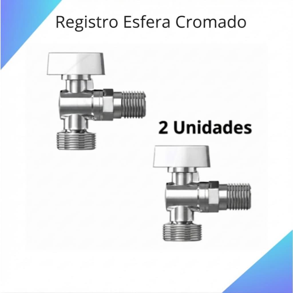 Kit 2 Registro Esfera Metal 1/2 x 3/4 Para Máquina de Lavar e Jardim