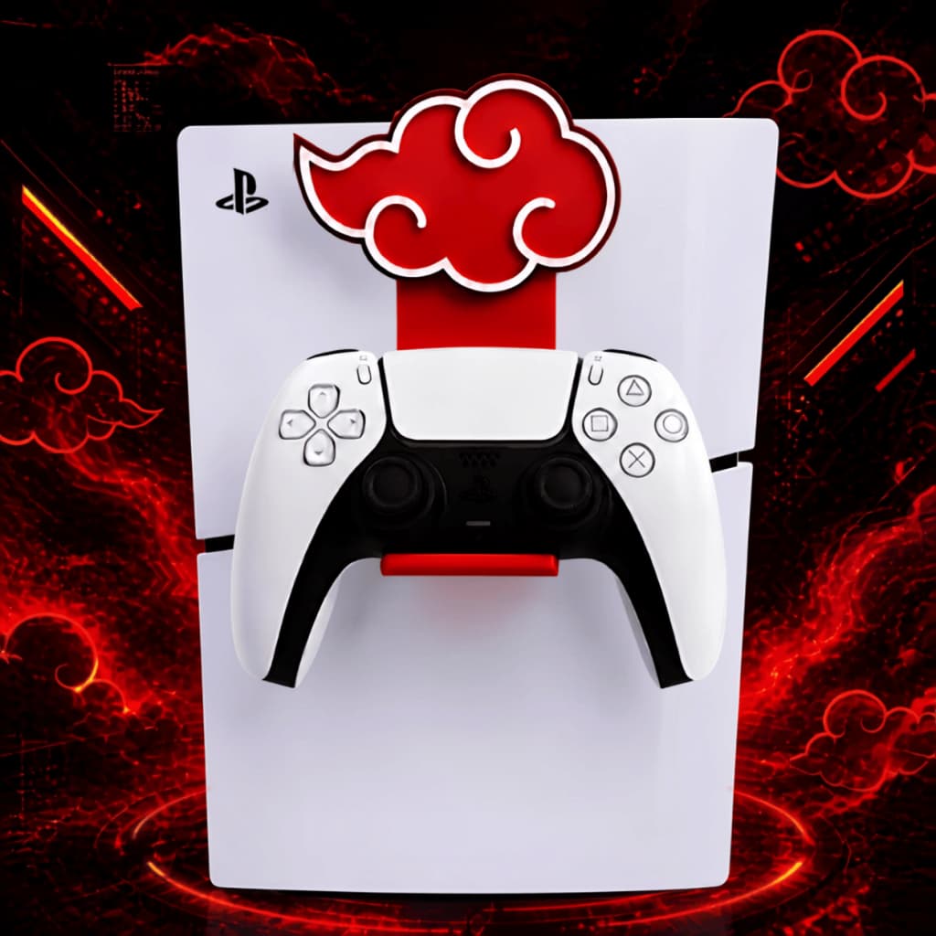 Suporte Controle PS5 DualSense Vertical Akatsuki Naruto Anime Gamer