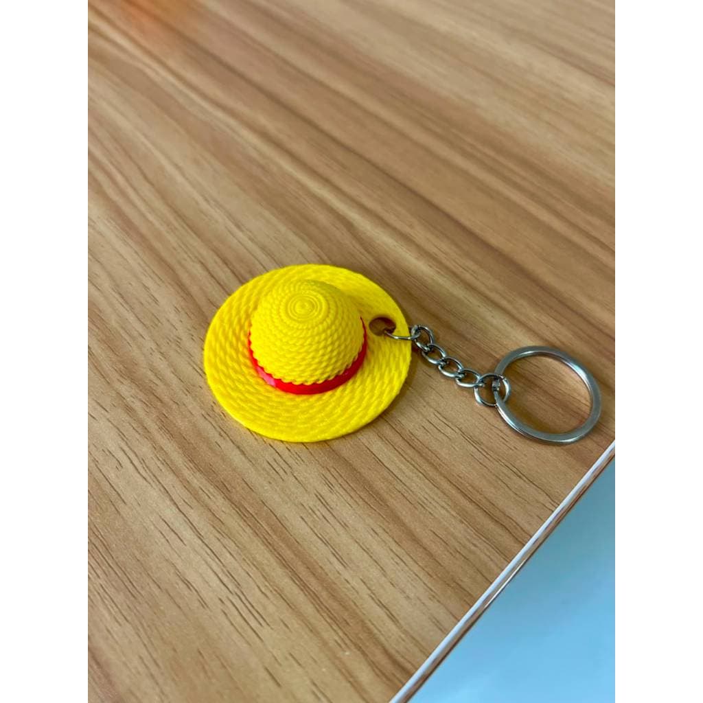 Chaveiro Chapéu Luffy One Piece Colecionável Geek Anime Mochila Chaves 3D