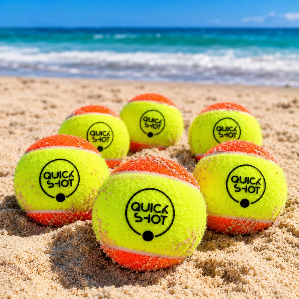 Kit 6 Bolas Beach Tennis Praia Brinquedo Pet 50% Pressão Reduzida