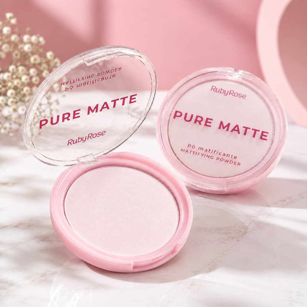 Pó Facial Ruby Rose Pure Matte Pó Matificante Compacto