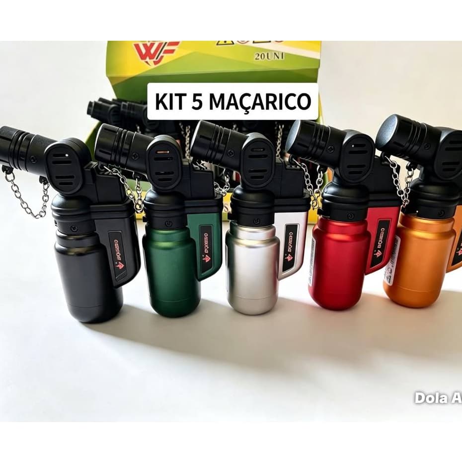 Kit 5 Maçaricos mini Recarregáveis Portátil Melhor Custo Benefício SEM GAS