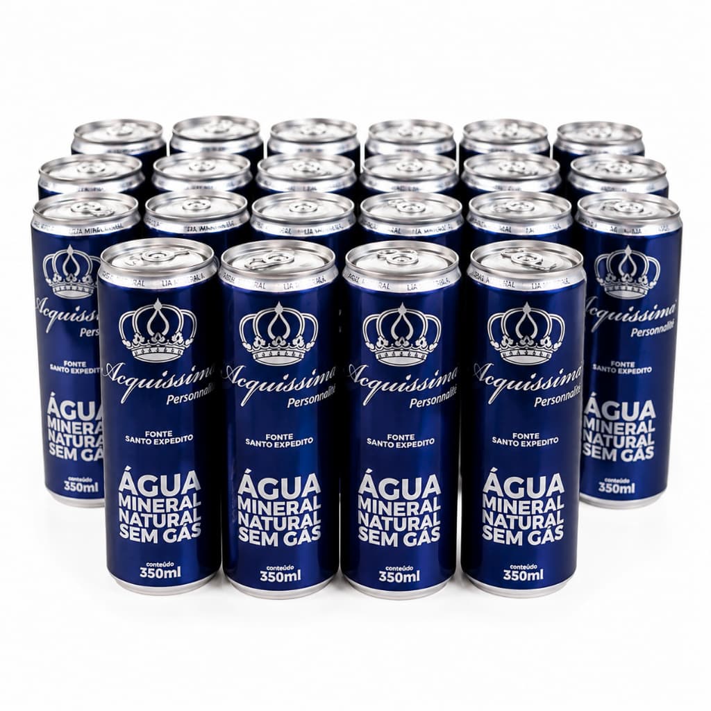 Água Mineral Sem Gás Lata 350ml - Pack 36 Unidades Eventos Drinks