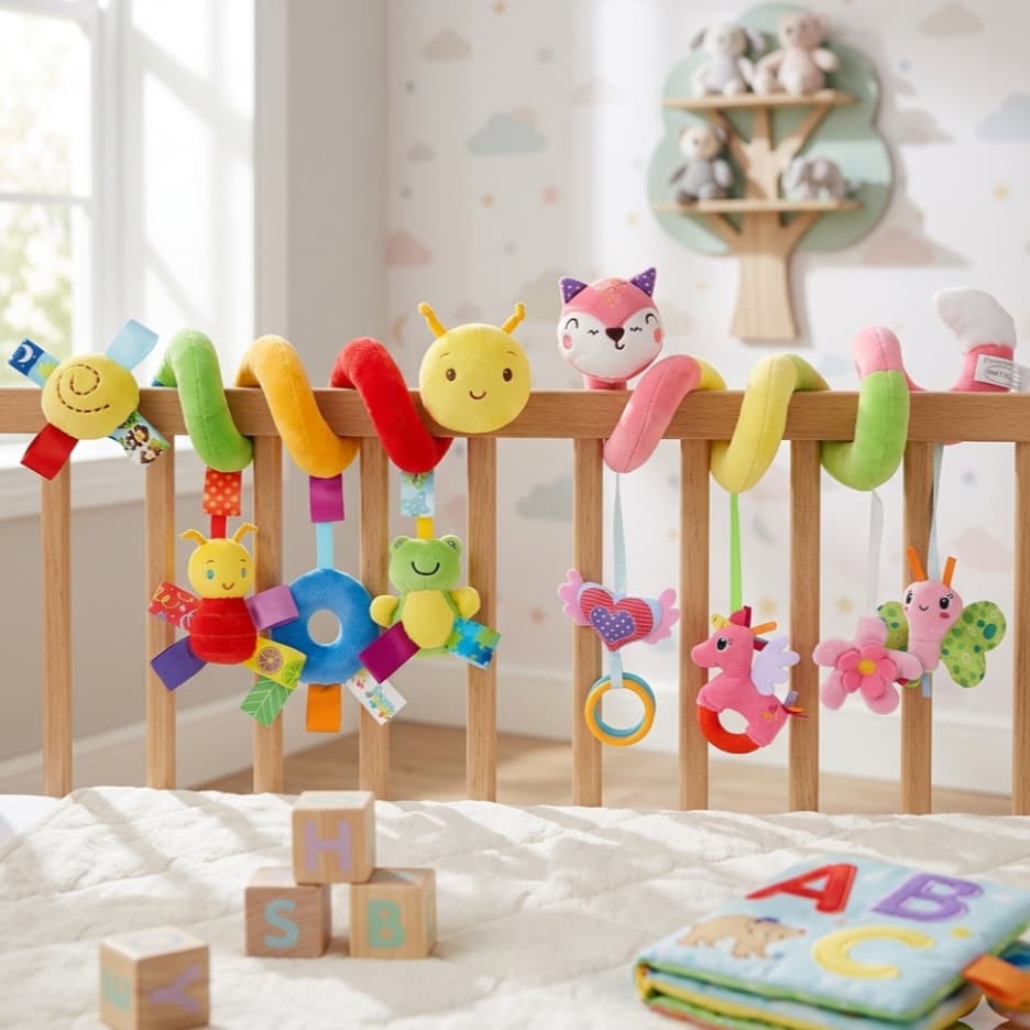 Pelúcia Móbile Centopeia/ Raposa Espiral para Bebês Conforto Para Berço Carrinho