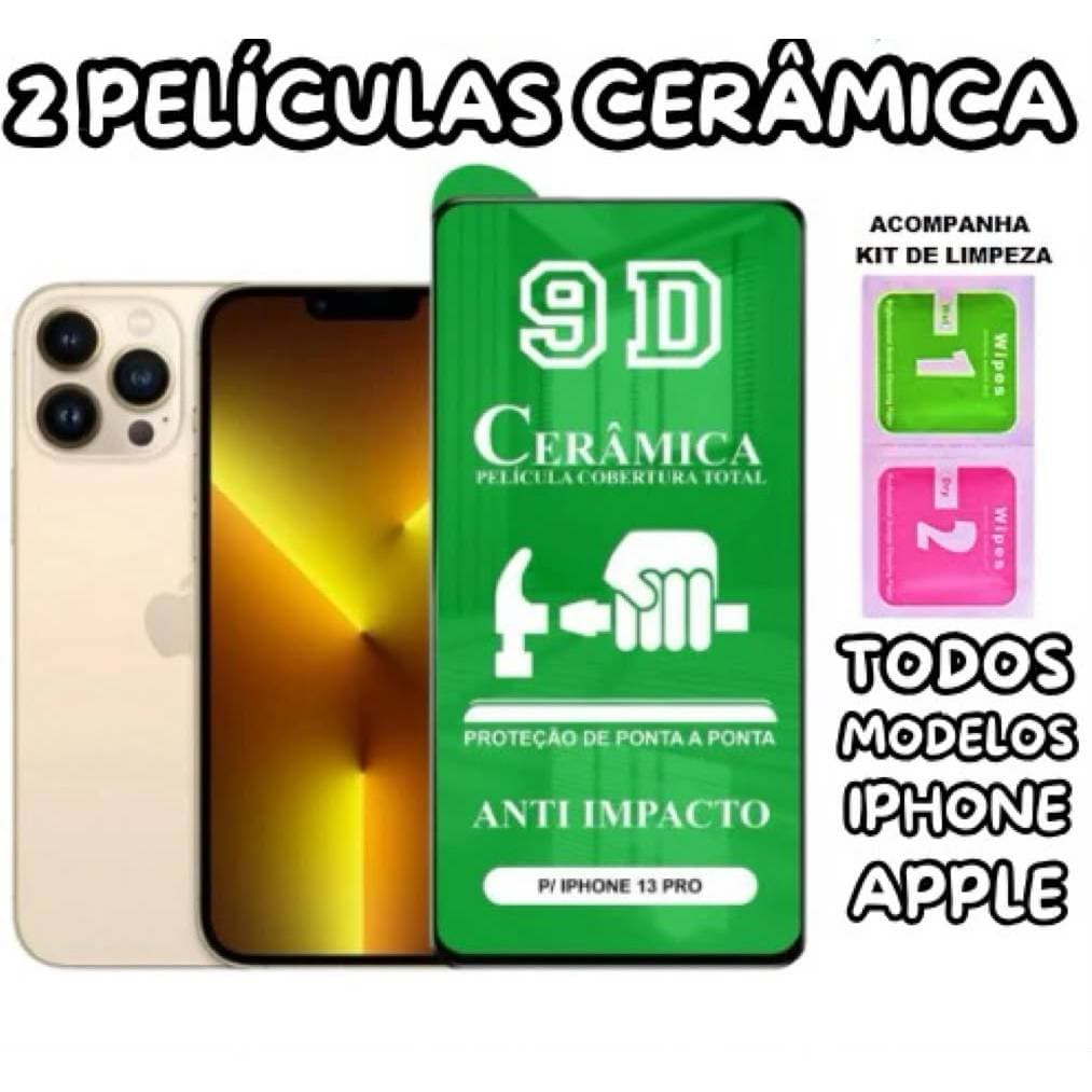 Película De Gel Hidrogel Cerâmica 9D 3D Flexível iPhone  7/8 /Xs Xr/11 X MAX 11PRO 11PROMAX 12 PRO 12 PROMAX 13 PRO