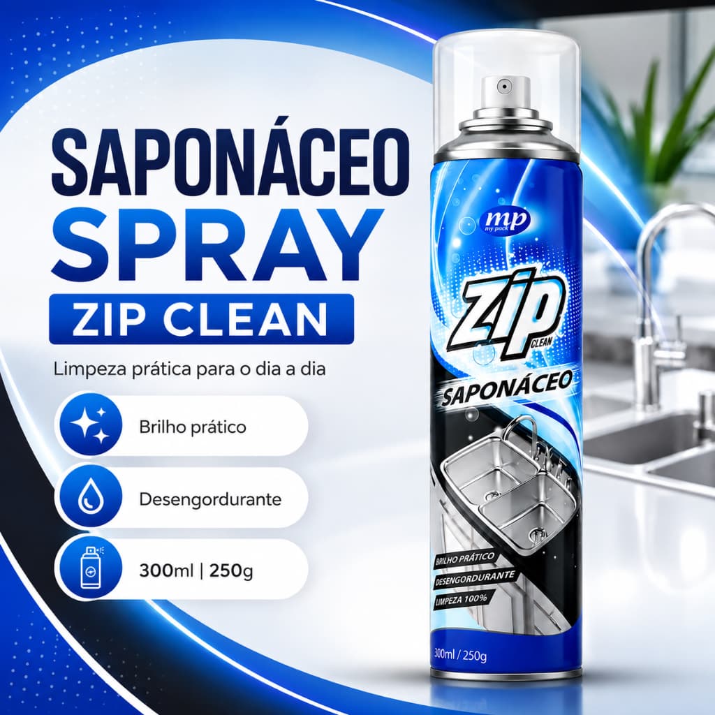 Brilha Aluminio Saponáceo Zip 300ml Limpador Multiuso Tira Gordura Cozinha Fogão Inox Pia Panela