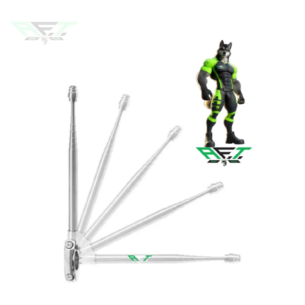 Antena Corta Pipa Moto Retrátil Anti Cerol Aço Inox Guidão
