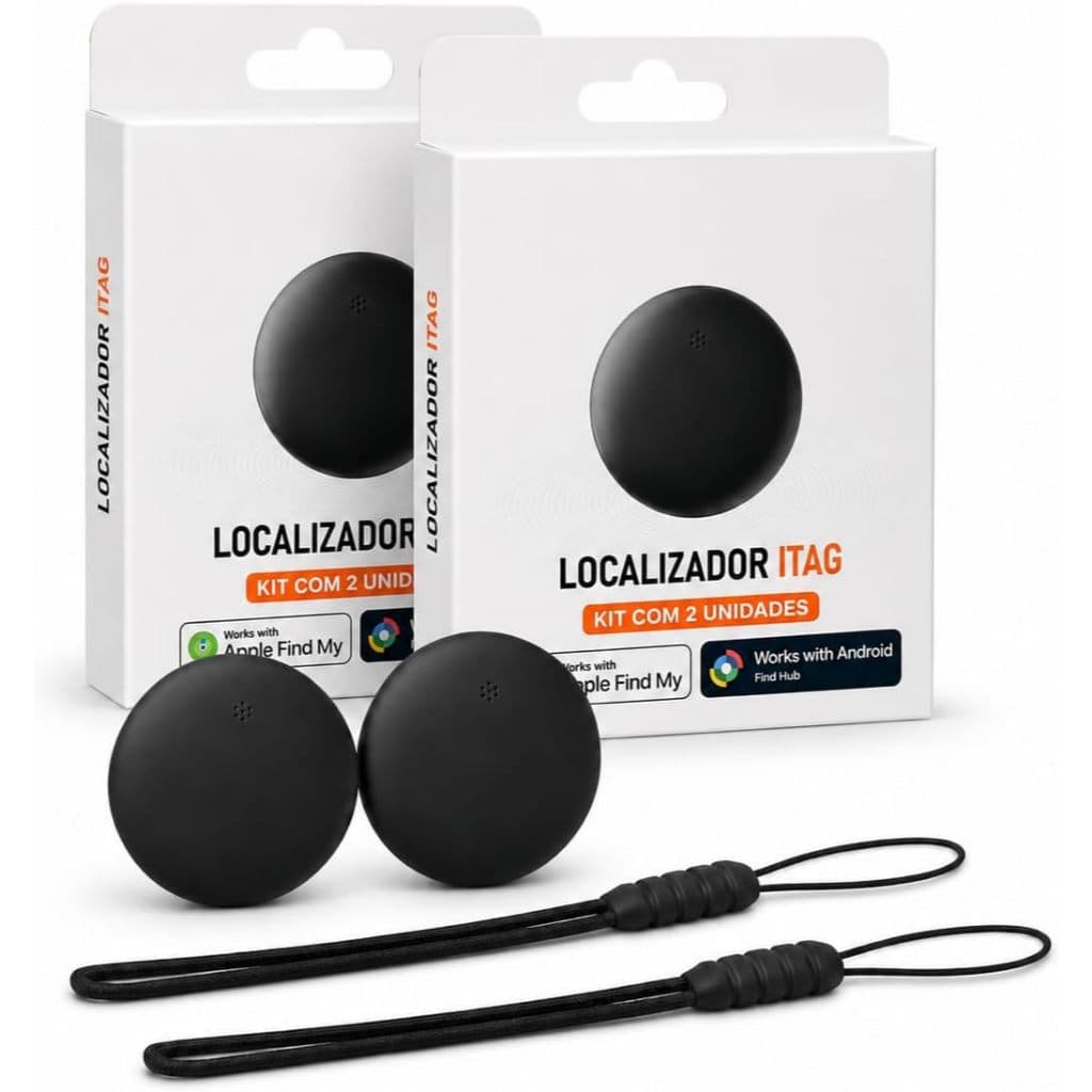 Localizador Inteligente Google Find My Device Tag Android e Iphone com Capa Magnética Protetora