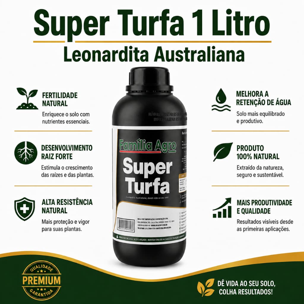 Fertilizante Orgânico Esterco Super Turfa Família Agro 1L Adubo Para Plantas Fertilizantes Original