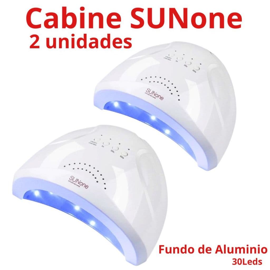 Cabine LED UV Sun One 48W Kit 2 un com Sensor Infravermelho Automático