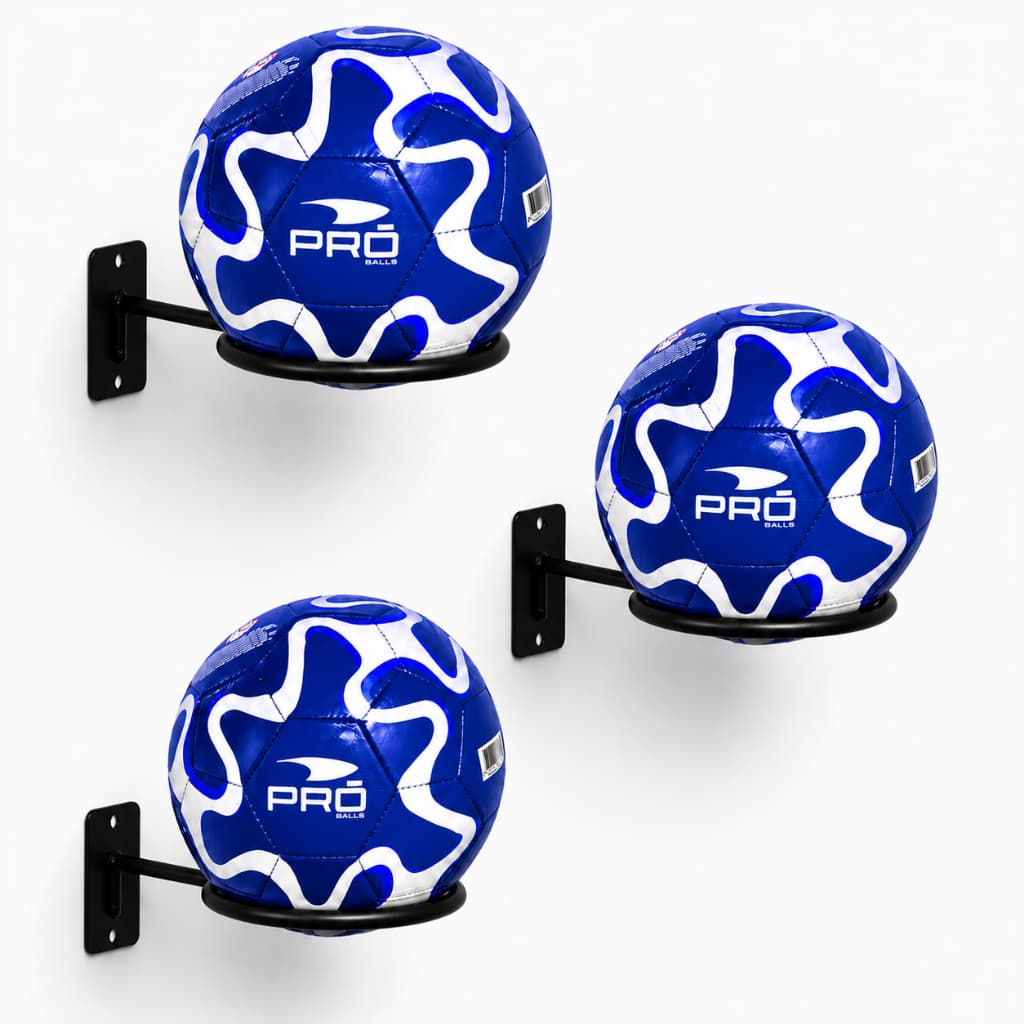 Kit 03 Suporte de Bola Futebol Basquete ou Vôlei com Parafusos e Buchas Aço Reforçado