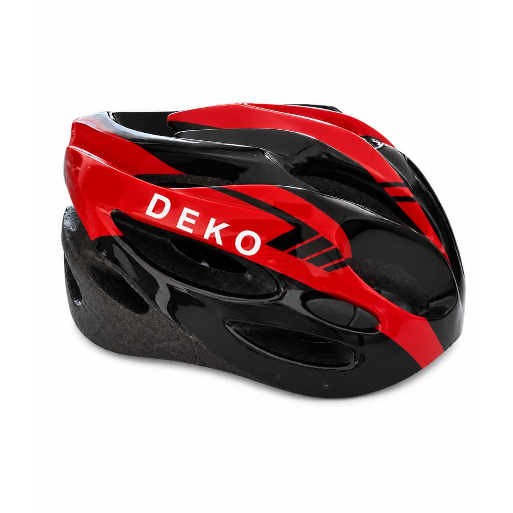 Capacete Ciclismo Deko Vermelho com Preto Ajustável