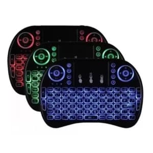 Mini Teclado Wireless Bluetooth Touchpad Sem Fio Iluminado Teclado Preto