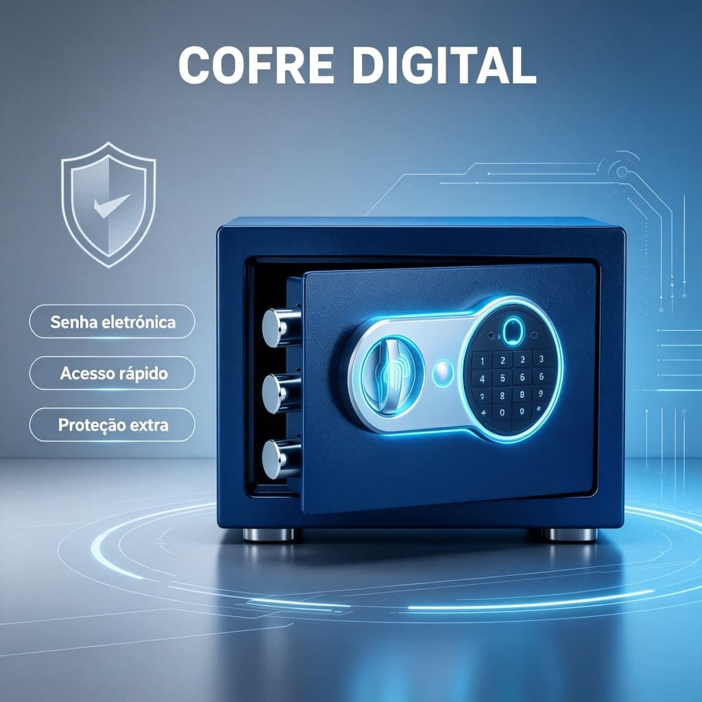 Cofre eletrônico digital para casa escritório senha teclado fixável na parede ou chão proteção de valores