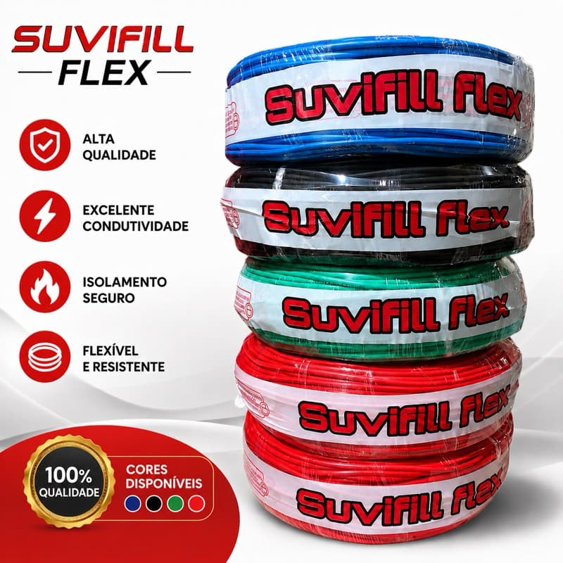 Fio 2,5mm 100metros antichamas encapado de PVC 750V