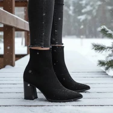 Bota Dakota Salto Bloco Em Malha Feminino D2471