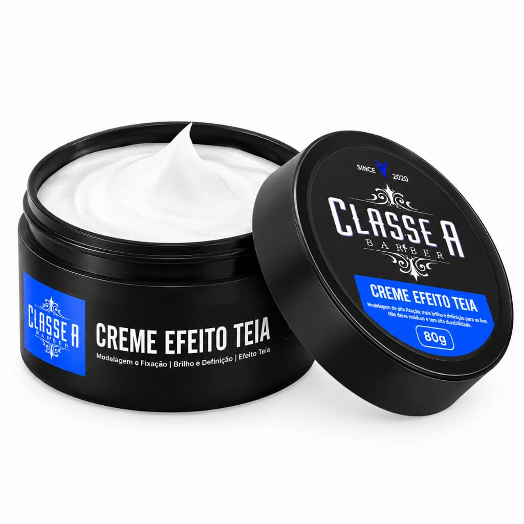 Kit 1, 2 e 3 Pomadas Classe A Barber Creme Efeito Teia 80g Modeladora