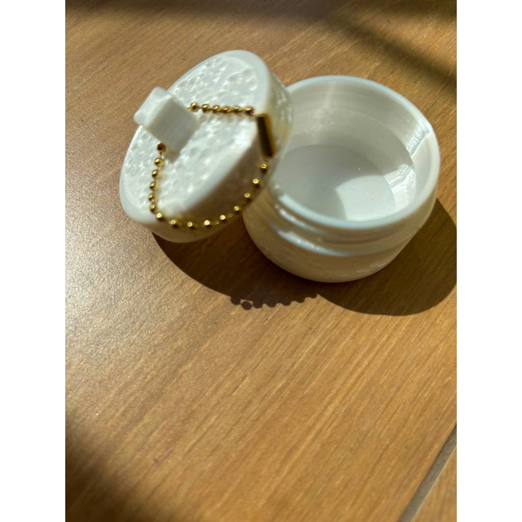 Mini Porta Jóia Portátil Treco Moeda Maquiagem Chaveiro Branco