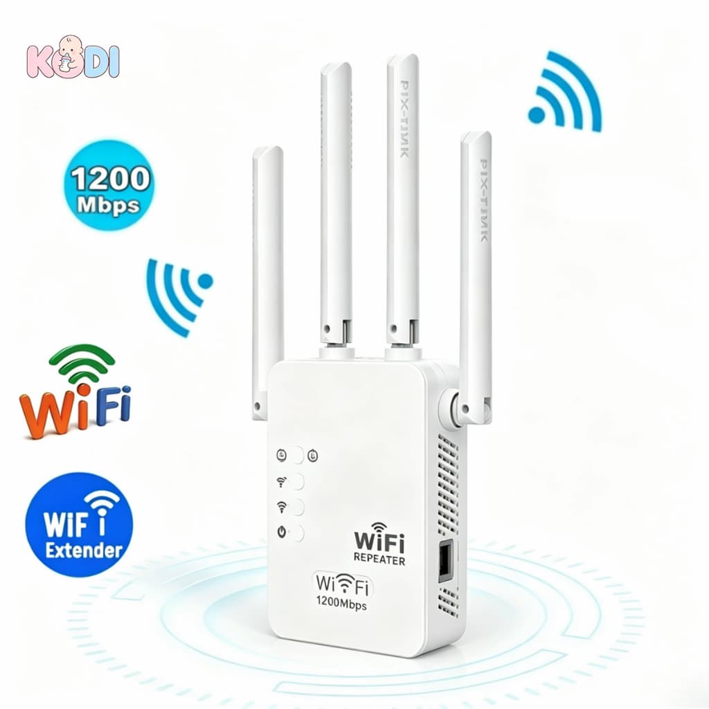 Repetidor e Roteador Wifi 4 Antenas Amplificador De Sinal 1200Mbps  -G8