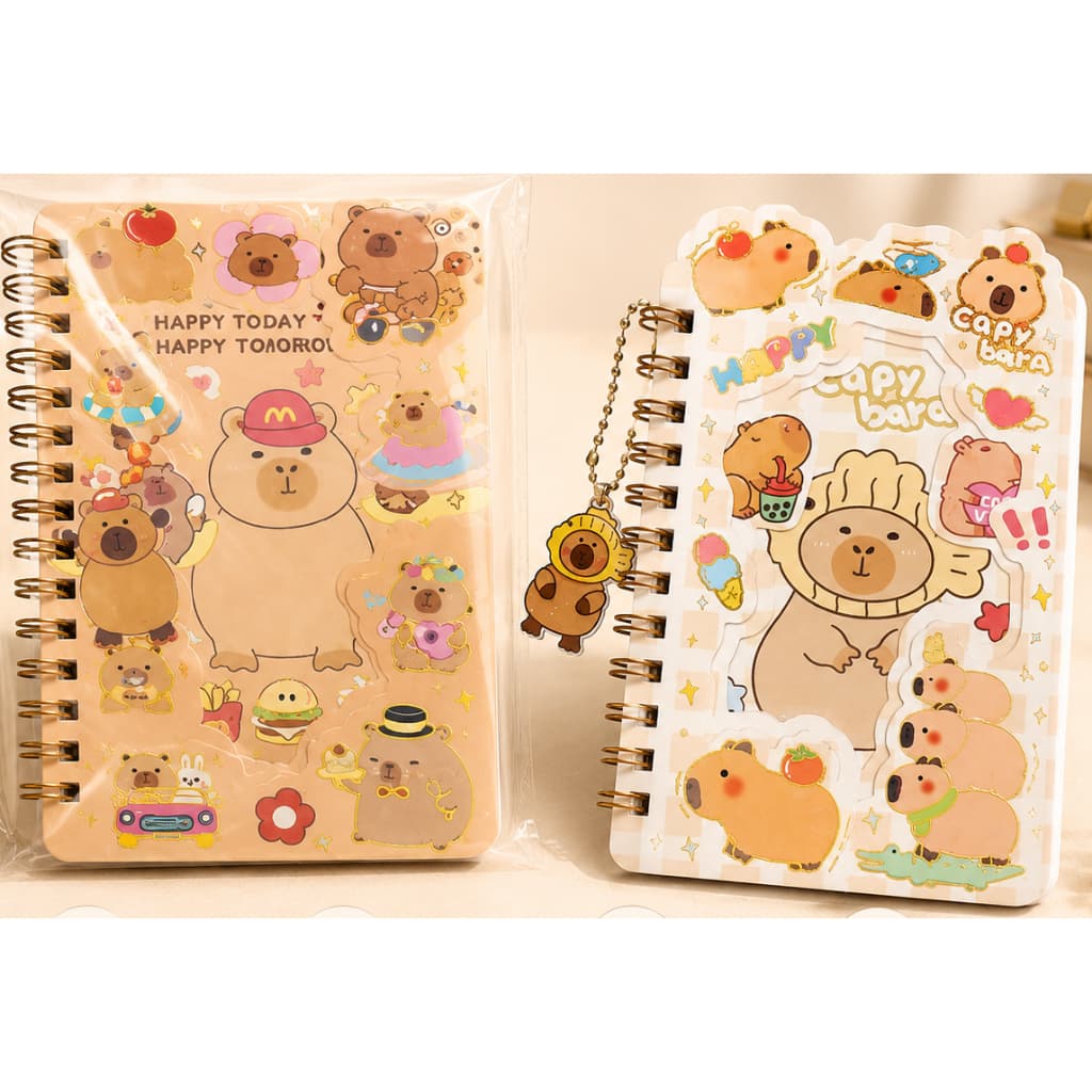 Caderno de anotações Capivara com chaveiro