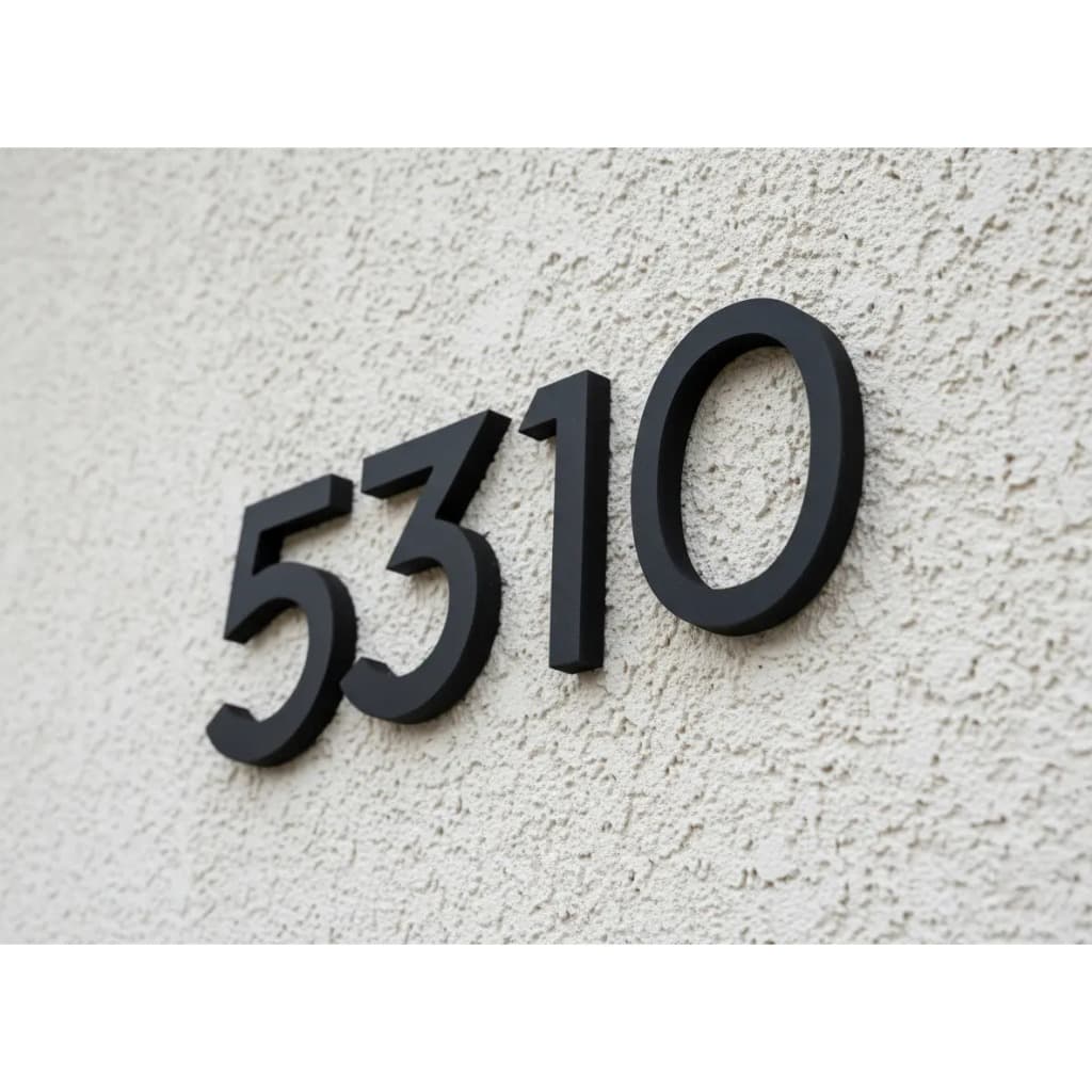 Kit 4 Números Residenciais em 3D Casa Preto