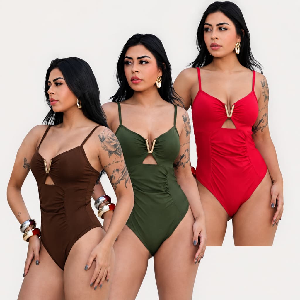 Body Feminino Suplex Fivela V Dourada Com Bojo e Abertura boddy Moda Blogueira Feminina Verao