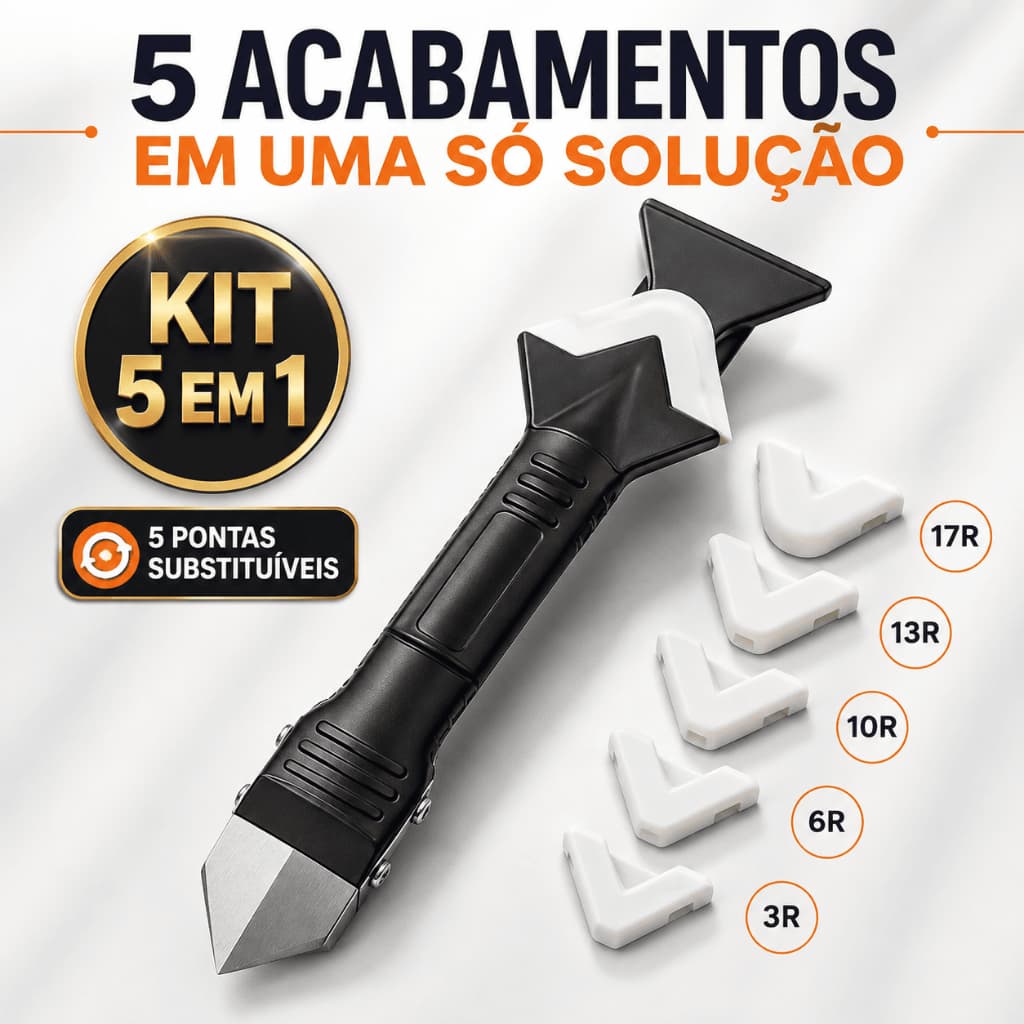 Espátula Removedora  Aplicadora de Silicone Aplicadora 5 peças