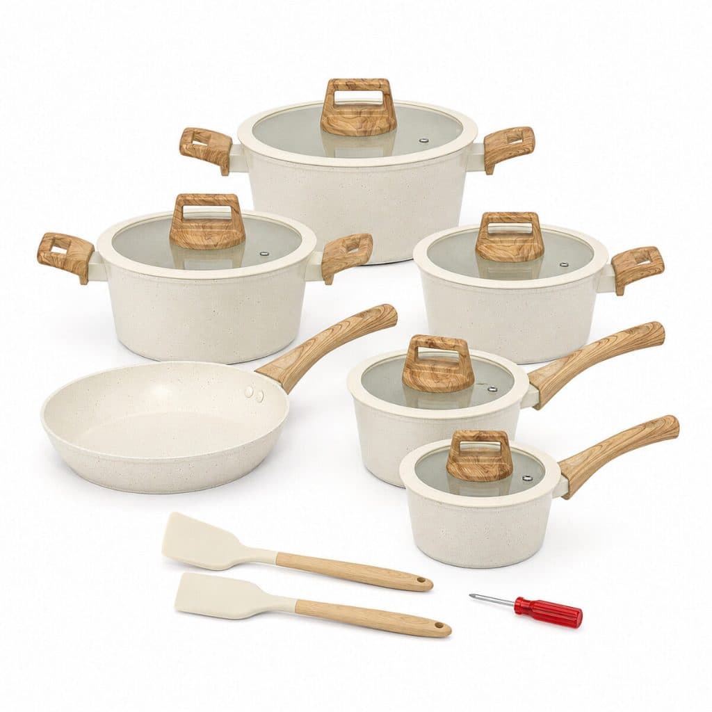 kit Panela Antiaderente  7 peças Conjunto de Panelas Jogo de panela