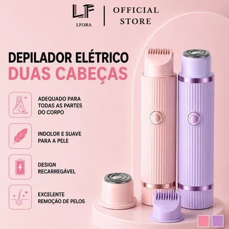 Depilador elétrico com navalha dupla Depilador Elétrico Feminino Recarregável com Tecnologia avançada Indolor