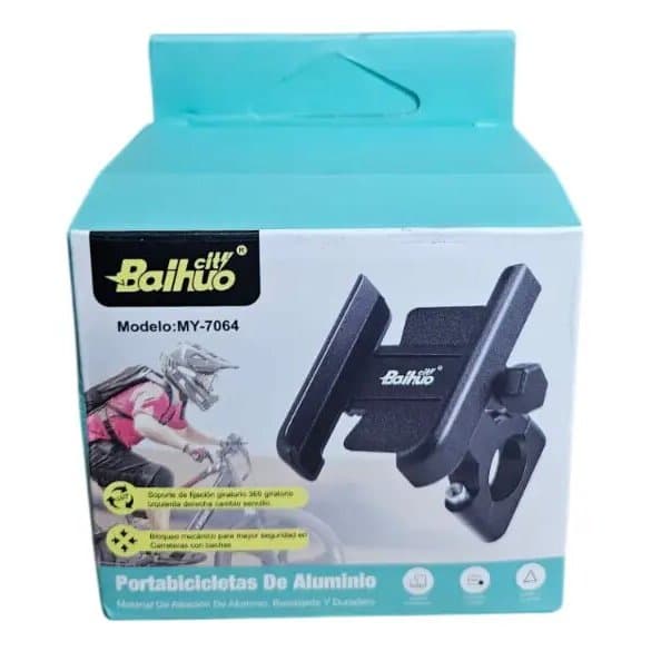 Suporte De Celular Liga De Alumínio Para Motocicleta/Bicicleta 360° giratório