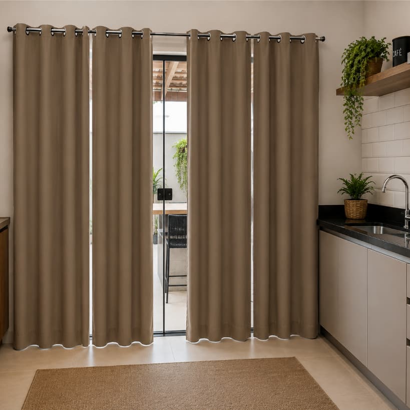 Cortina Grande Blackout De PVC 5,60m x 2,80m Para Janela Cozinha Sala Quarto 100% Blecaute