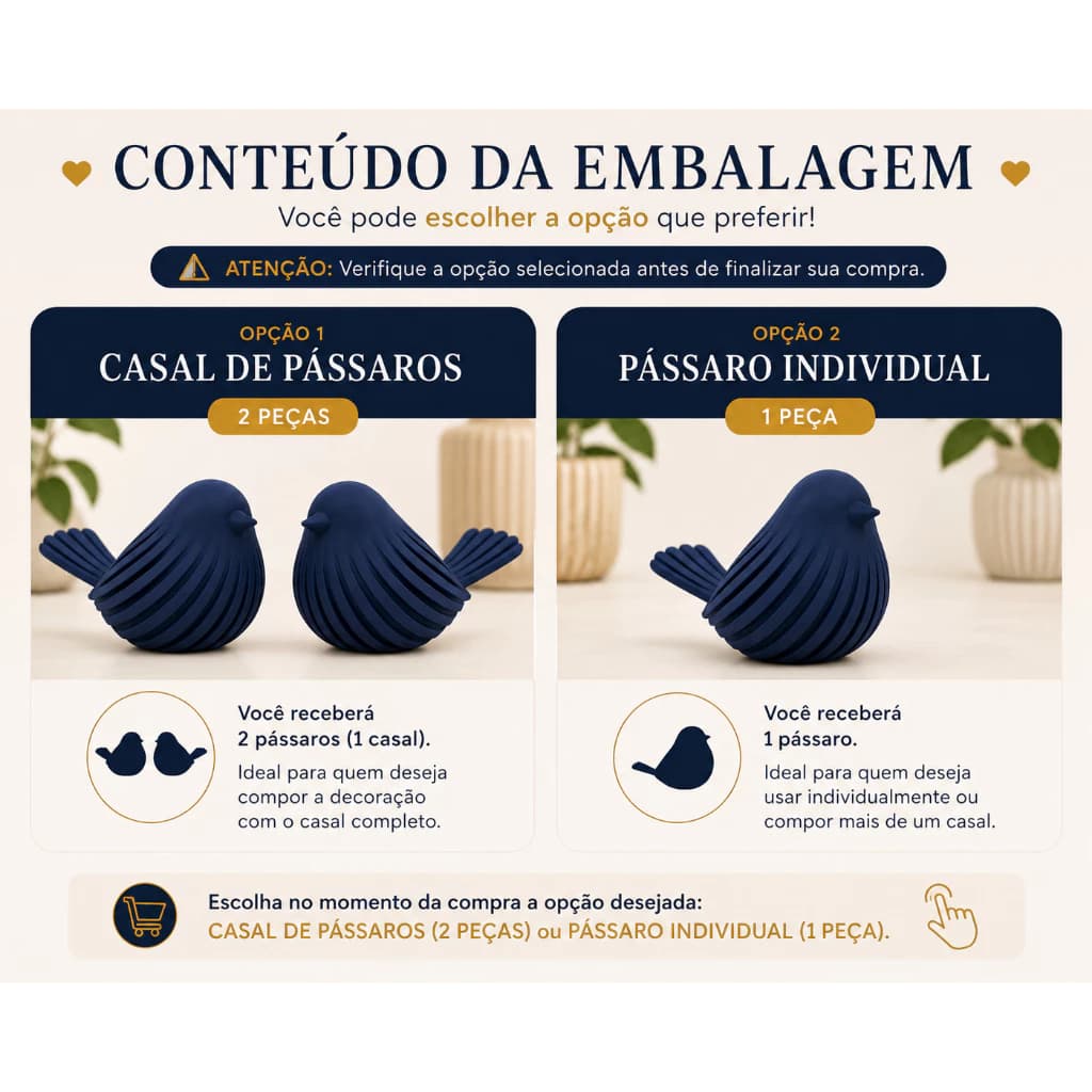 Pássaros Decorativos em Madeira Estilo Minimalista – Enfeite para Casa, Sala, Estante e Aparador