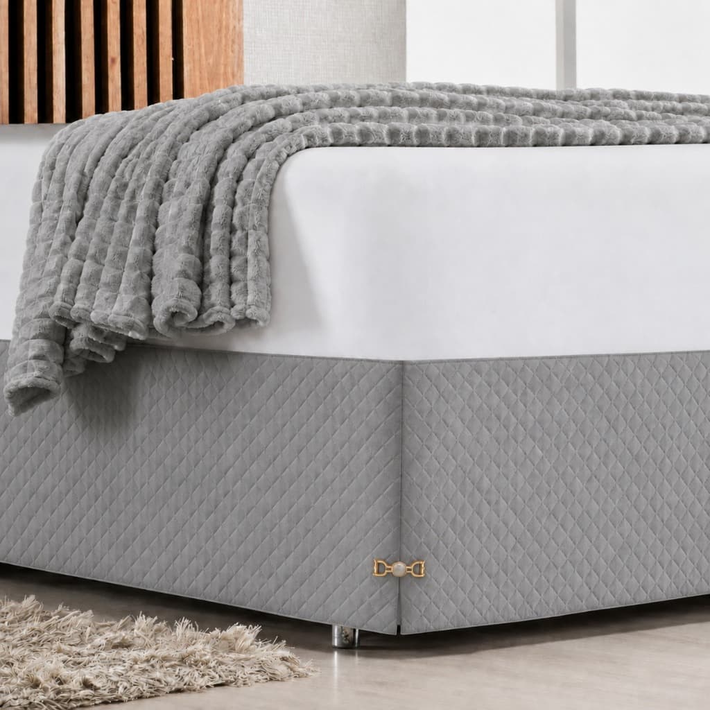 Saia Protetora para cama Box King Size | Matelada Ultrassônico | Pingente e Pedra Sofisticado
