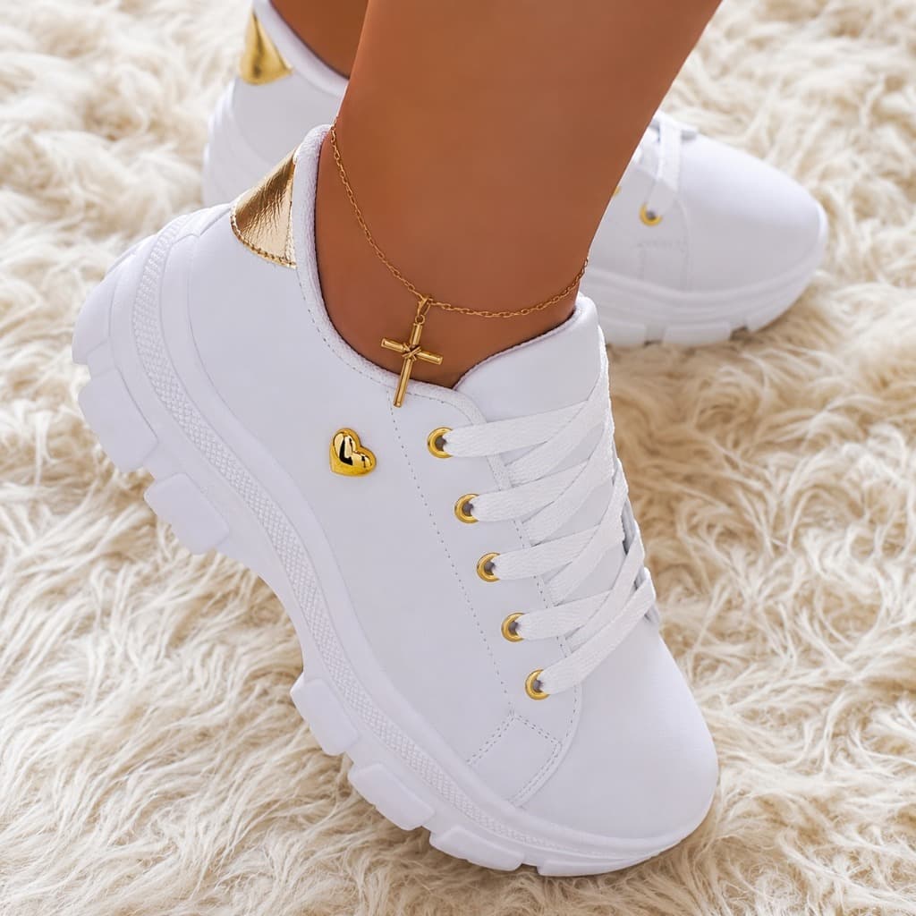 Tênis Casual Plataforma Leve Macio Feminino Confortável Envio Rápido e Imediato Promoção